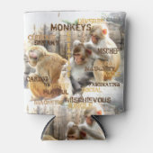 Niedliche Affen Typografie Art Dosenkühler (Vorderseite)
