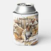Niedliche Affen Typografie Art Dosenkühler (Kanne Rückseite)