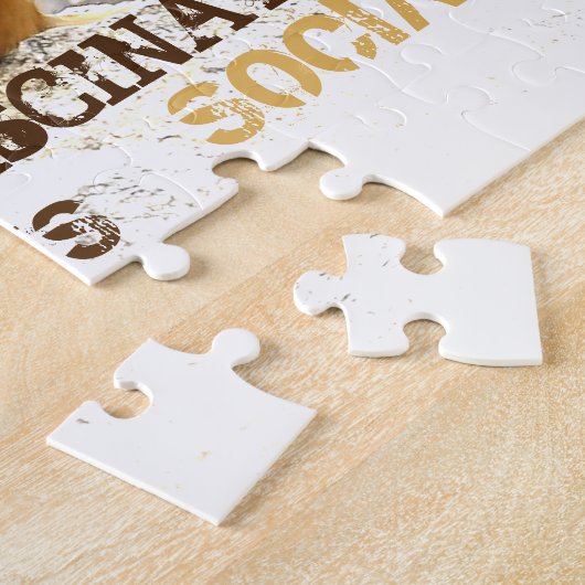 Niedliche Affen Typografie Art Puzzle (Seite)