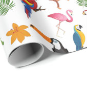 Niedliche Affen und Bananen im Dschungelmuster Geschenkpapier (Rolleneckpunkt)