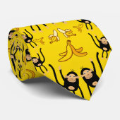 Niedliche Affen- und Bananenwerbung Krawatte (Gerollt)
