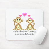 Niedliche Affen - wahre Liebe kommt entlang einmal Mousepad (Mit Mouse)