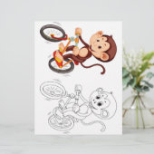 Niedliche Affenfarbseite (Stehend Vorderseite)