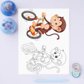 Niedliche Affenfarbseite Flyer (Einzeln)