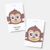 Niedliche Affenklippe Ausweis (Vorder- & Rückseite)