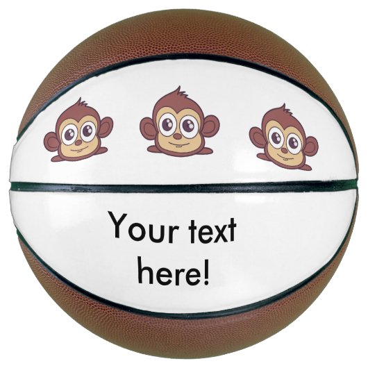 Niedliche Affenklippe Basketball (Vorderseite)