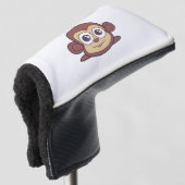 Niedliche Affenklippe Golf Headcover (3/4 Vorderseite)