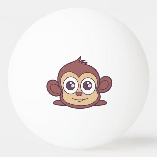 Niedliche Affenklippe Tischtennisball (Rückseite)