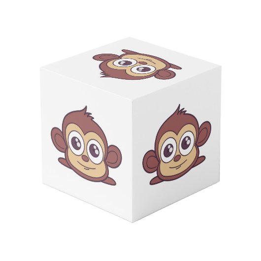 Niedliche Affenklippe Würfel (Rückseite Schrägansicht)