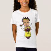 Niedliche afrikanisch-amerikanische Fee Whimsical T-Shirt (Vorderseite)