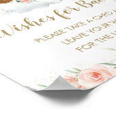 Niedliche afrikanische Afro Baby Dusche Wünsche fü Poster (Ecke)