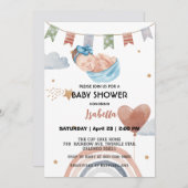 Niedliche afrikanische Jungen Dusche Einladung (Vorne/Hinten)