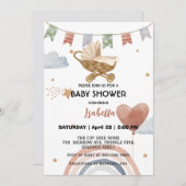 Niedliche afrikanische Mädchen Babydusche Einladung (Vorne/Hinten)