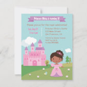Niedliche Afrikanische Prinzessin Birthday Party Einladung (Vorderseite)