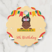 Niedliche afro einhornamerikanische Mädchen Geburt Geschenkanhänger (Vorderseite)