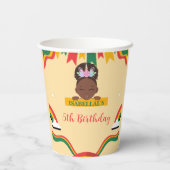 Niedliche afro einhornamerikanische Mädchen Geburt Pappbecher (Rückseite)