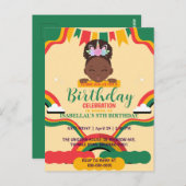 Niedliche afro einhornamerikanische Mädchen Geburt Postkarte (Vorne/Hinten)
