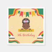 Niedliche afro einhornamerikanische Mädchen Geburt Serviette (Vorderseite)