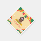 Niedliche afro einhornamerikanische Mädchen Geburt Serviette (Ecke)