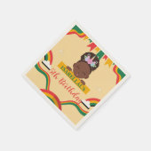 Niedliche afro einhornamerikanische Mädchen Geburt Serviette (Ecke)