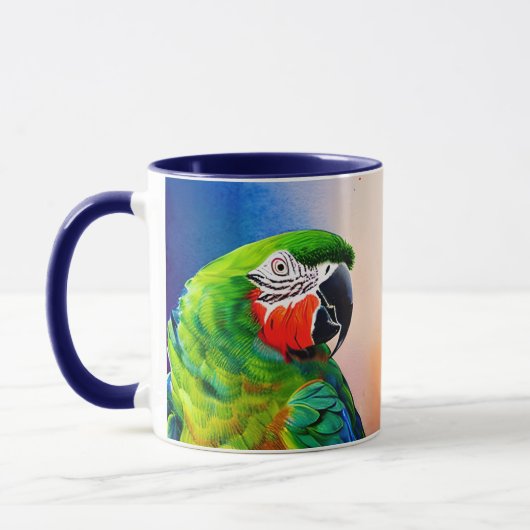 Niedliche AI-Generierte Papageien Tasse (Links)