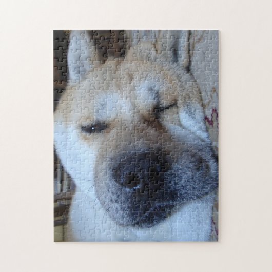 niedliche akita eingeschlafene Originalhunde schla Puzzle (Vertikal)