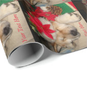Niedliche Akita Hund Weihnachtsmannmütze Kegel Dek Geschenkpapier (Rolleneckpunkt)
