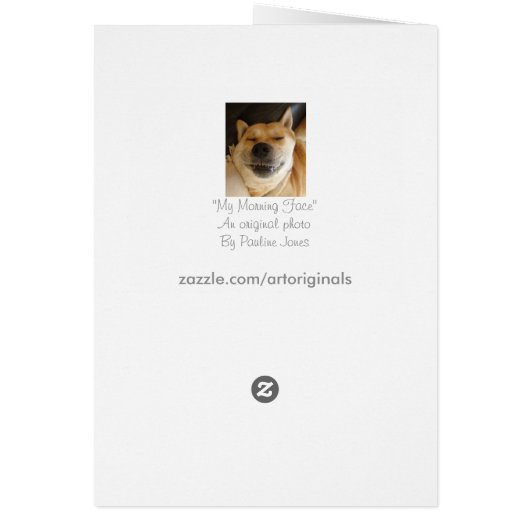 niedliche akita mit lustigem Lächeln Morgenmotto (Hinten)