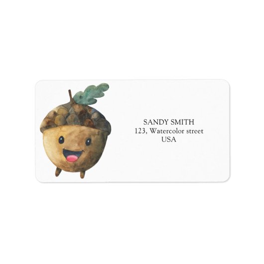 Niedliche Akkordeon Adressaufkleber (Vorne)