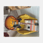 Niedliche akustische Gitarre Fleecedecke (Vorderseite (Horizontal))