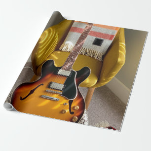 Niedliche akustische Gitarre Geschenkpapier