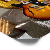 Niedliche akustische Gitarre Poster (Ecke)