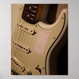 Niedliche akustische Gitarre Poster