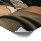 Niedliche akustische Gitarre Poster (Ecke)