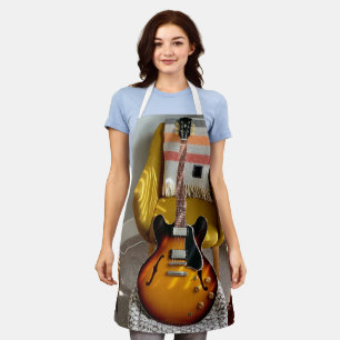 Niedliche akustische Gitarre Schürze