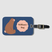 Niedliche Alberne Bärenfahrt Blue Boys Travel Gepäckanhänger (Vorderseite (Horizontal))