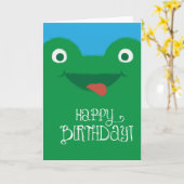 Niedliche alberne Frosch-Geburtstags-Karte Karte (Gelbe Blume)