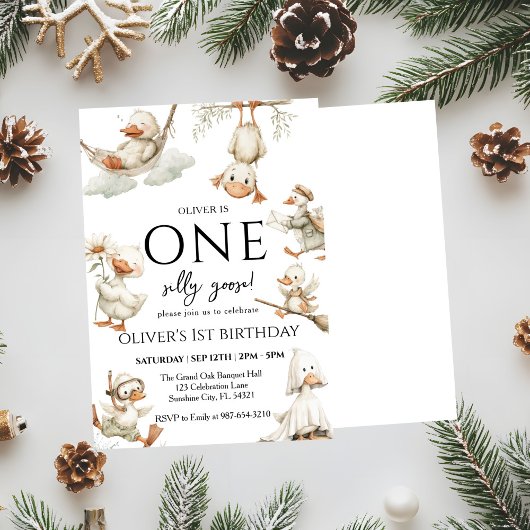 niedliche Alberne Gans ,Eine Alberne Gans 1. Party Einladung