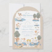 Niedliche Alberne Gänsedusche Einladung (Vorderseite)