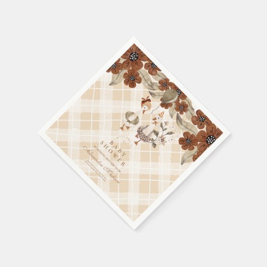 Niedliche Alberne Gänsedusche Serviette (Ecke)