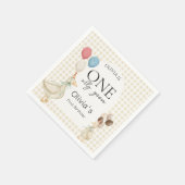 Niedliche Alberne GänseGeburtstagsparty Serviette (Ecke)