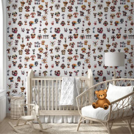 Niedliche Alberne Wasserfarben Hunde Welpen Muster Tapete