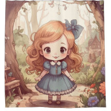 Niedliche Alice Abenteuer Wunderland Waldland Kuns