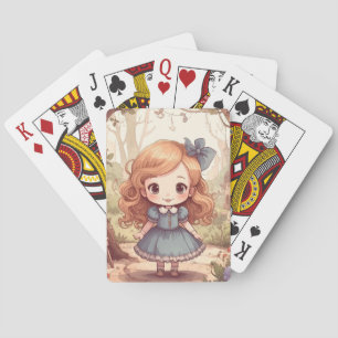 Niedliche Alice Abenteuer Wunderland Waldland Kuns Spielkarten