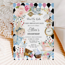 Niedliche Alice im Wunderland Geburtstags-Tee-Part