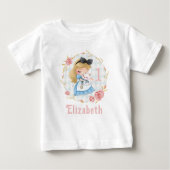 Niedliche Alice im Wunderland Girl Baby T - Shirt (Vorderseite)