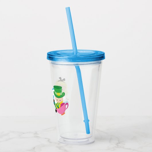 Niedliche Alice im Wunderland Mad Hatter Acryltrinkbecher (Links)