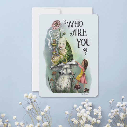 Niedliche Alice im Wunderland Mushroom-Raupe