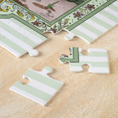 Niedliche Alice im Wunderland Spätweiße Kaninchenk Puzzle (Seite)