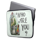 Niedliche Alice im Wunderland und Raupe Art Laptopschutzhülle (Vorderseite Links)
